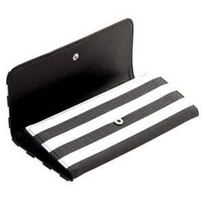 Kut From The Kloth Women's Stripped Wallet | Black | White |